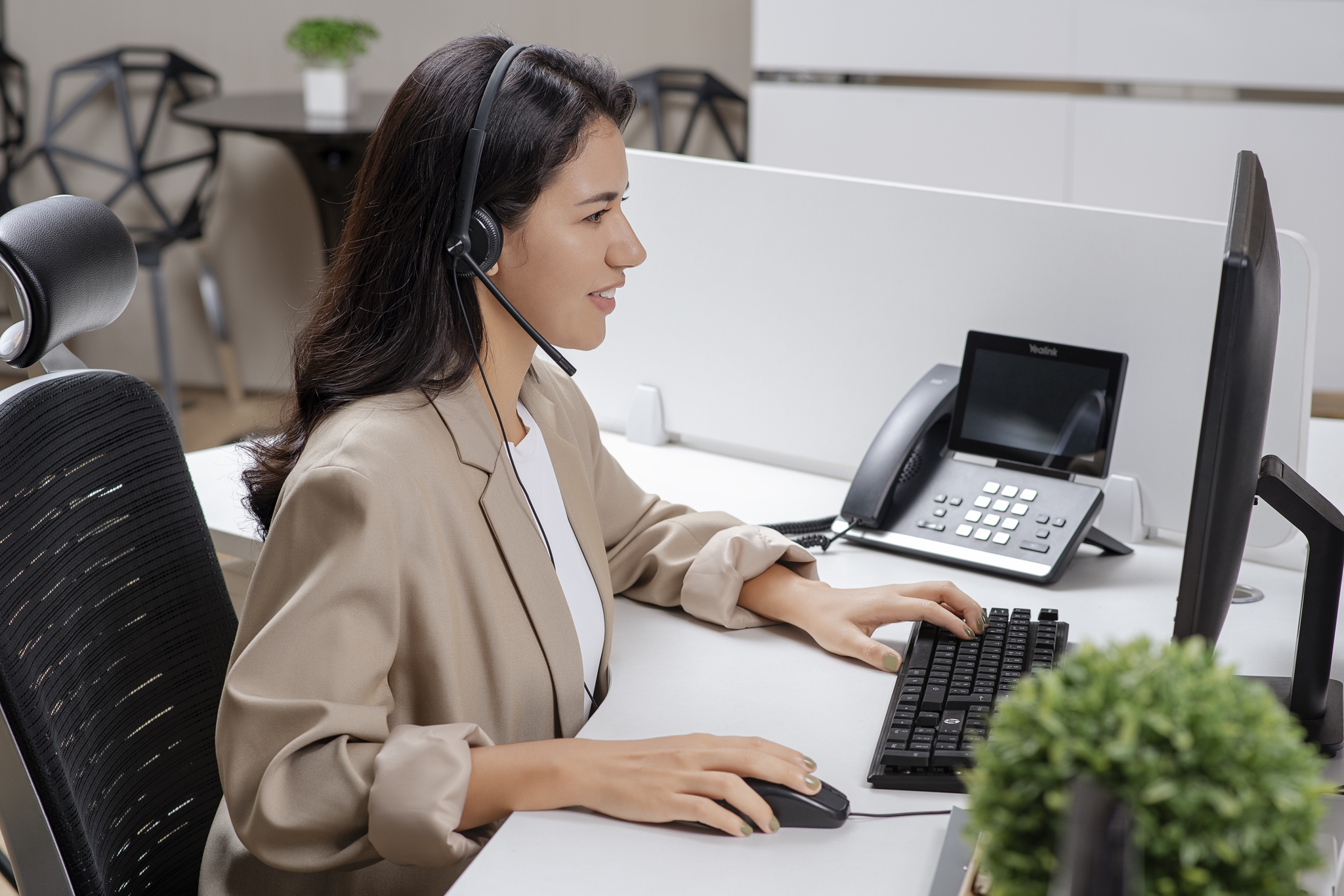 Yealink UH34 Dual Teams Auricolare Cablato A Padiglione Ufficio USB tipo A Nero