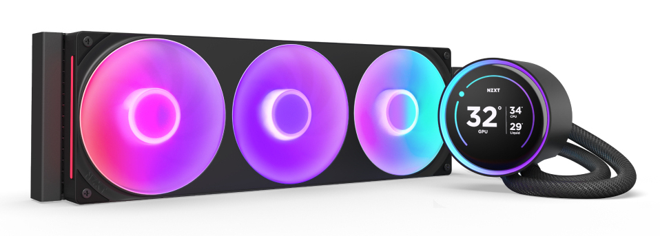 NZXT Kraken Elite 420 RGB Processeur Refroidisseur de liquide tout-en-un 14 cm Noir 1 pi�ce(s)