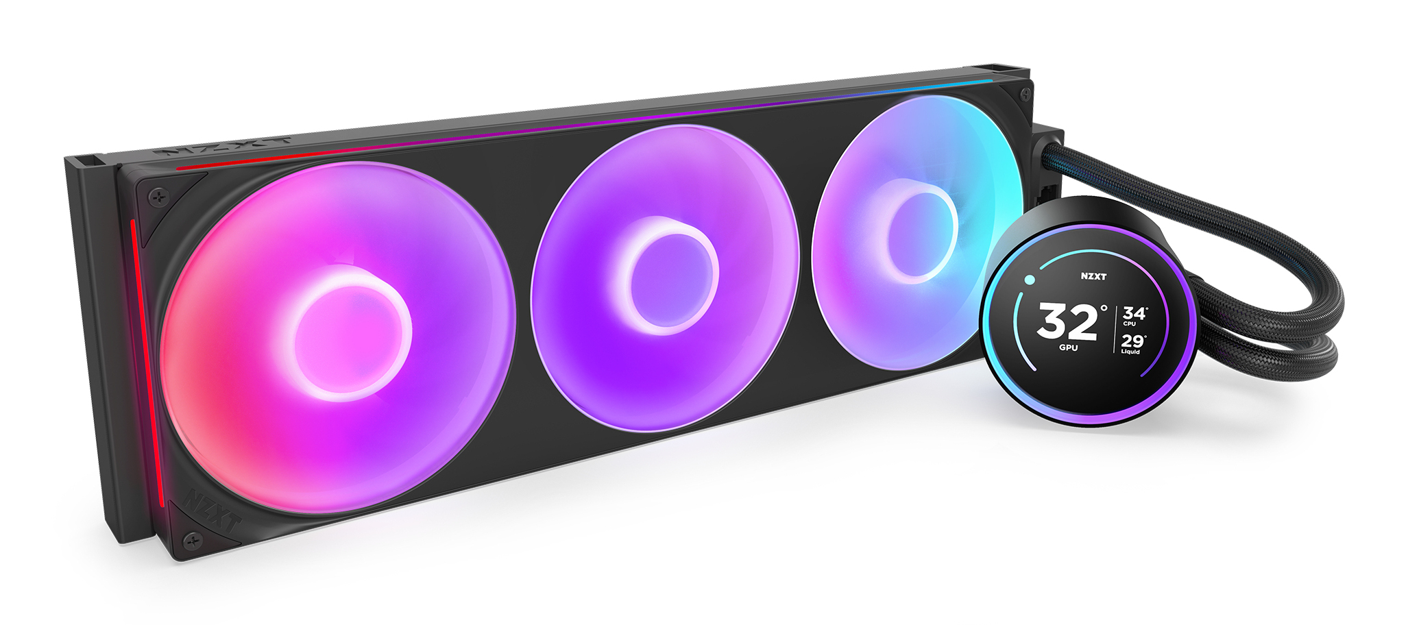 NZXT Kraken Elite 420 RGB Processeur Refroidisseur de liquide tout-en-un 14 cm Noir 1 pi�ce(s)