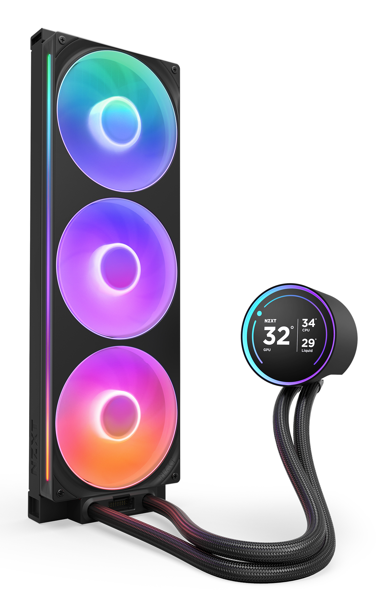 NZXT Kraken Elite 420 RGB Processeur Refroidisseur de liquide tout-en-un 14 cm Noir 1 pi�ce(s)