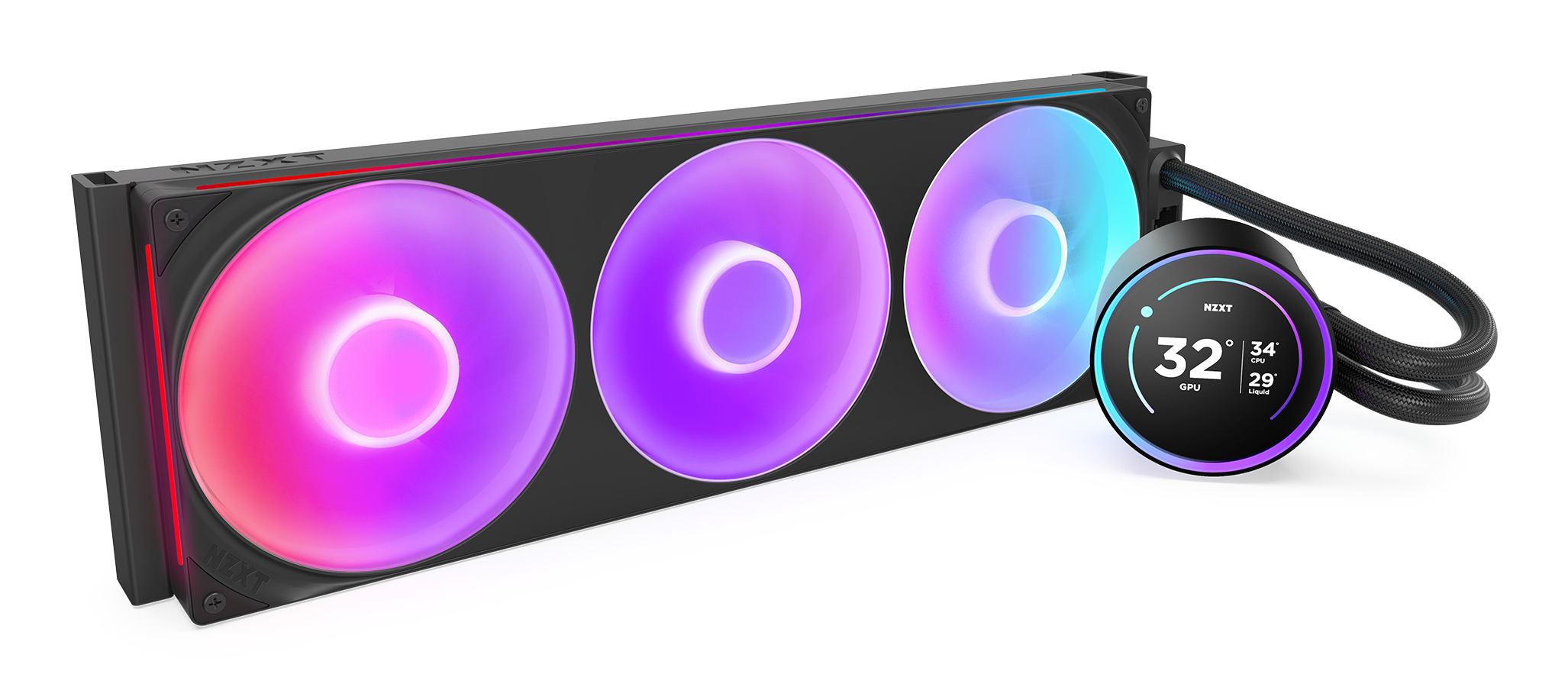 NZXT Kraken Elite 420 RGB Processeur Refroidisseur de liquide tout-en-un 14 cm Noir 1 pi�ce(s)