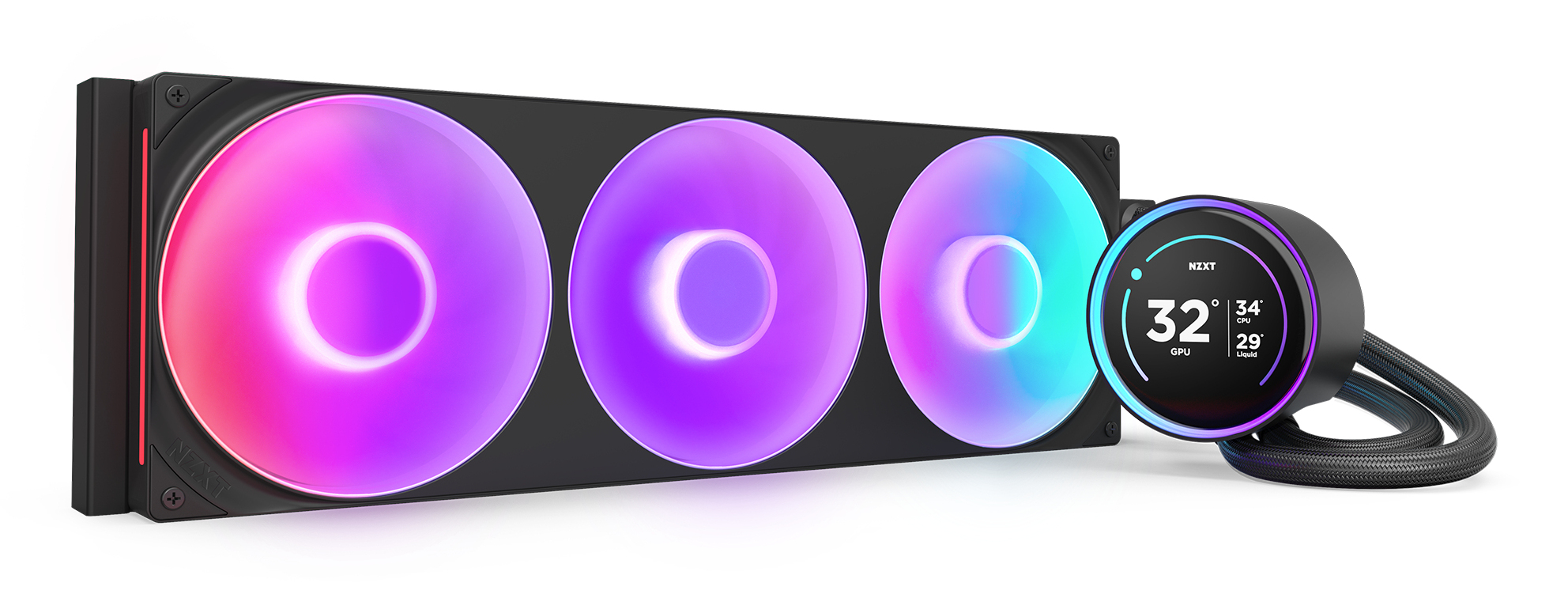 NZXT Kraken Elite 420 RGB Processeur Refroidisseur de liquide tout-en-un 14 cm Noir 1 pi�ce(s)
