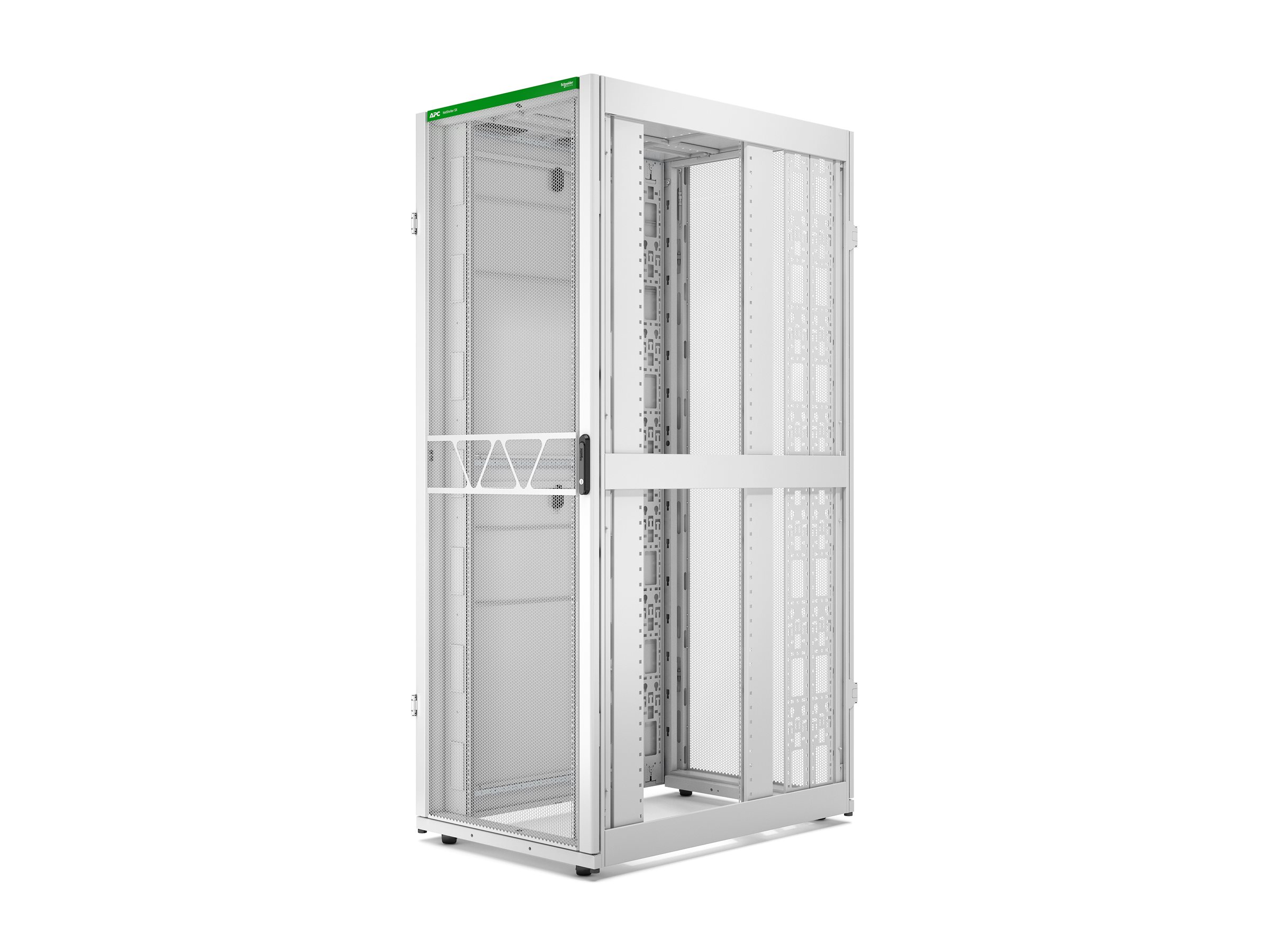 APC Rack Netshelter SX Server, 2e gnration, 48U, 2 258H x 800L x 1 200D mm, avec panneaux latraux, blanc