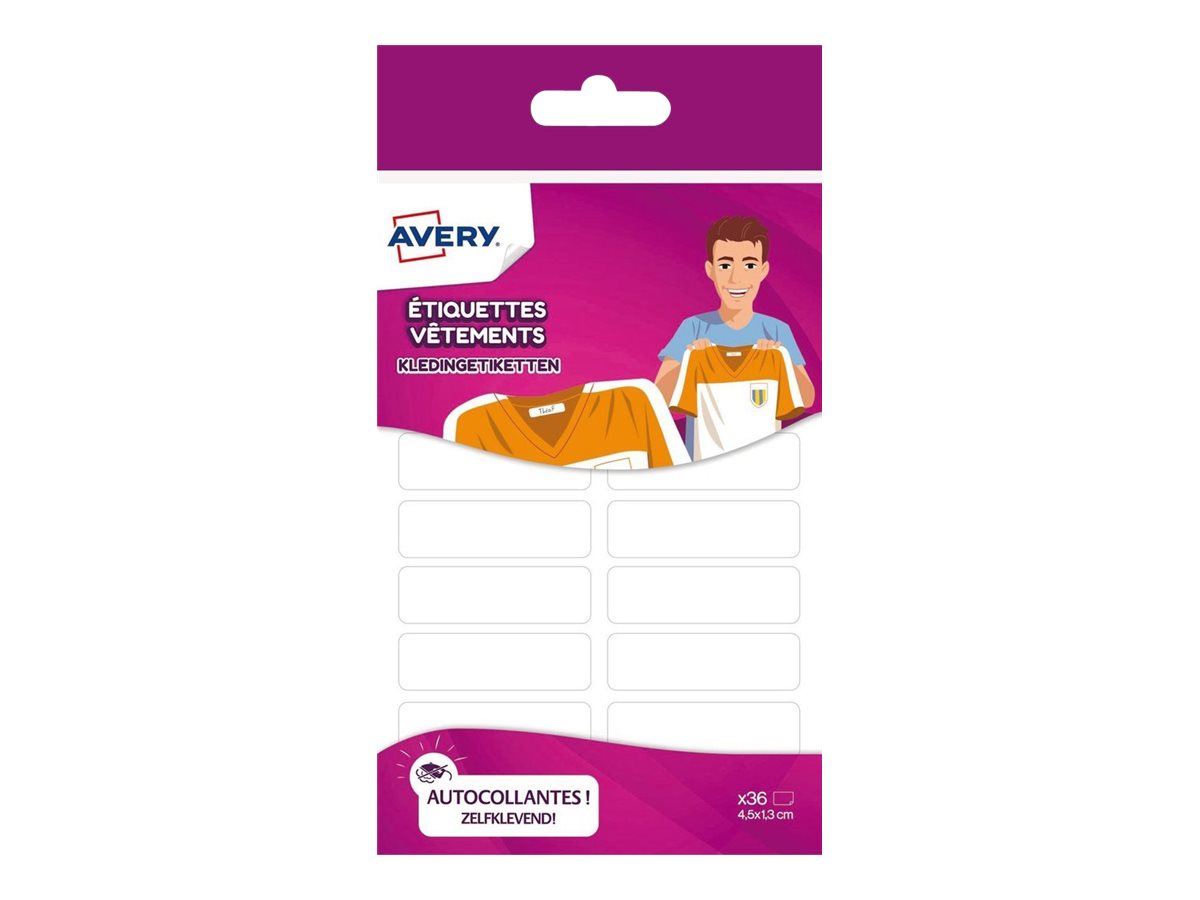 Avery Zweckform ETVET36 selbstklebendes Etikett Rechteck Permanent Wei� 36 Stueck e