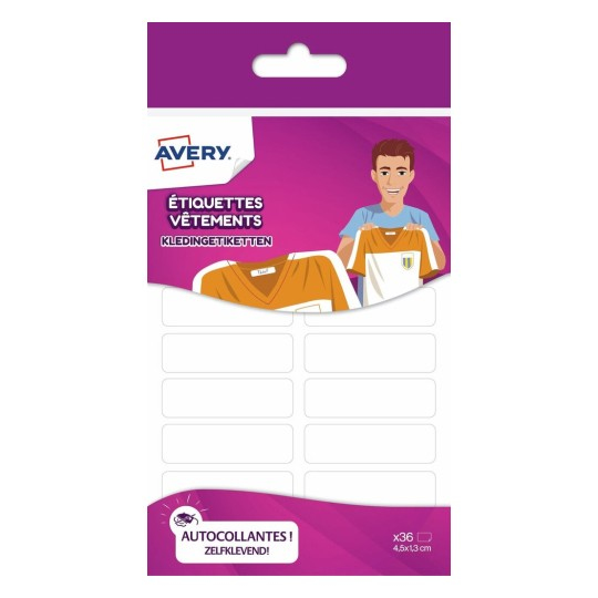 Avery Zweckform ETVET36 selbstklebendes Etikett Rechteck Permanent Wei� 36 Stueck e