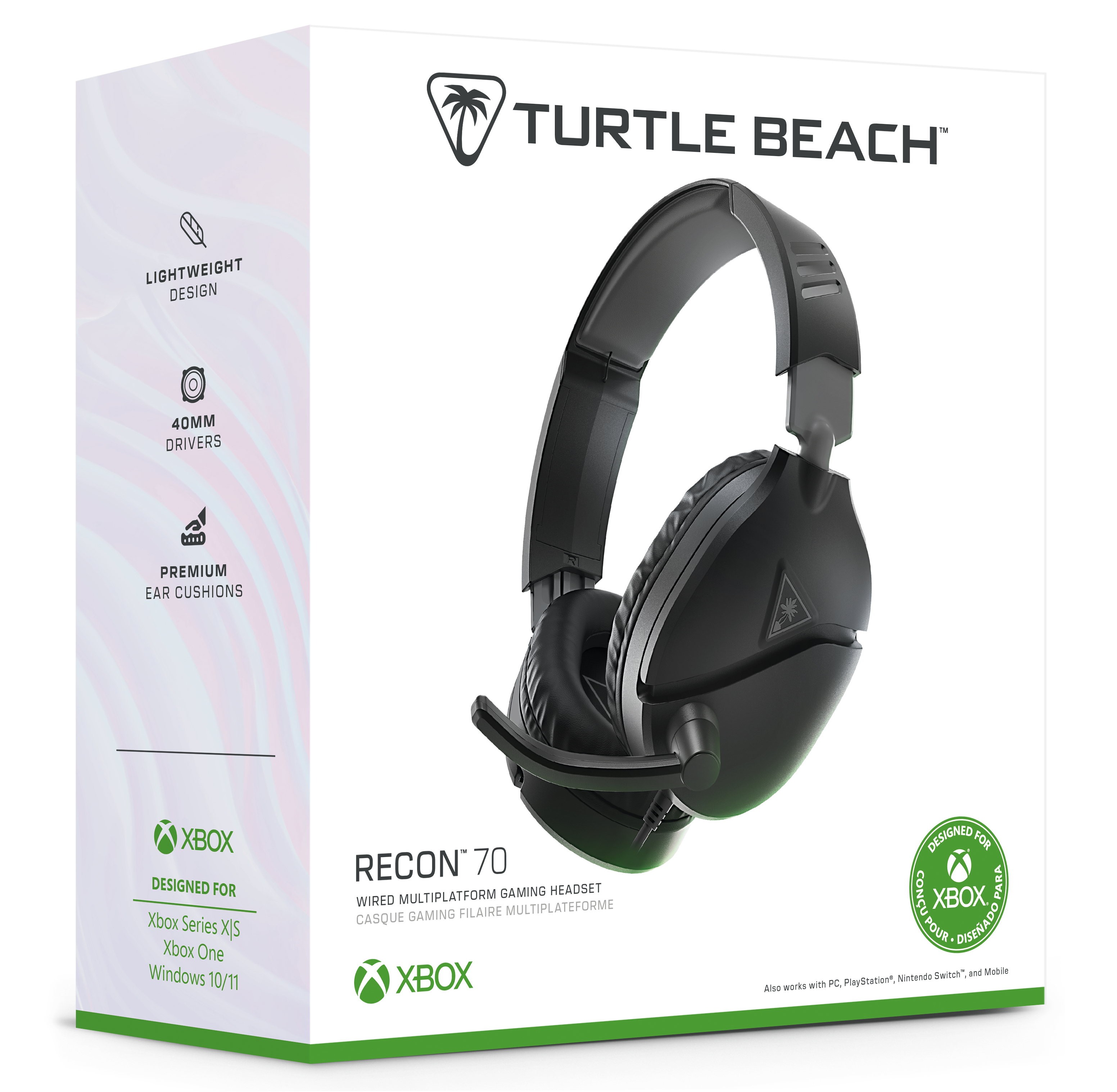 Turtle Beach Gaming headphones B0CWS5461M Recon 70 XB Black Over-Ear