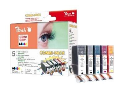 Peach PI100-85 ink cartridge 5 pc(s) Black, Cyan, Magenta, Yellow