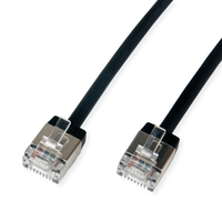 ROLINE U/FTP Patchkabel Kat.6A Ultra- kurzer RJ45 schwarz 2m - Netzwerk - CAT 6a