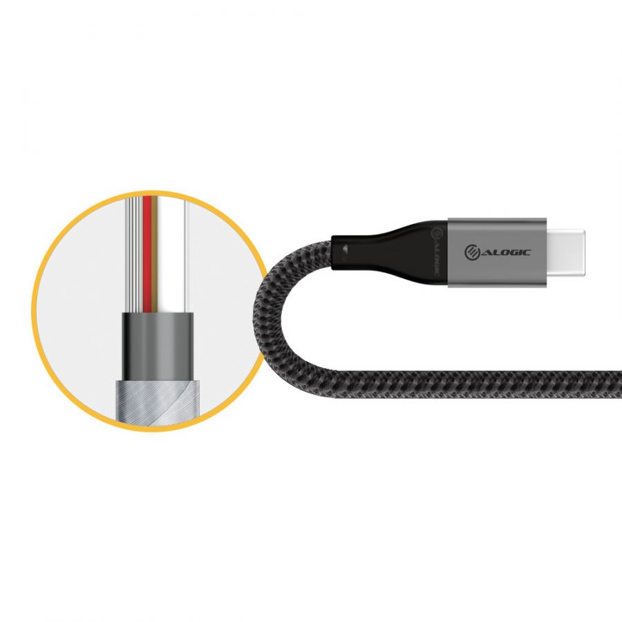 ALOGIC ULCC203-SGR cble USB 3 m USB 2.0 USB C Gris