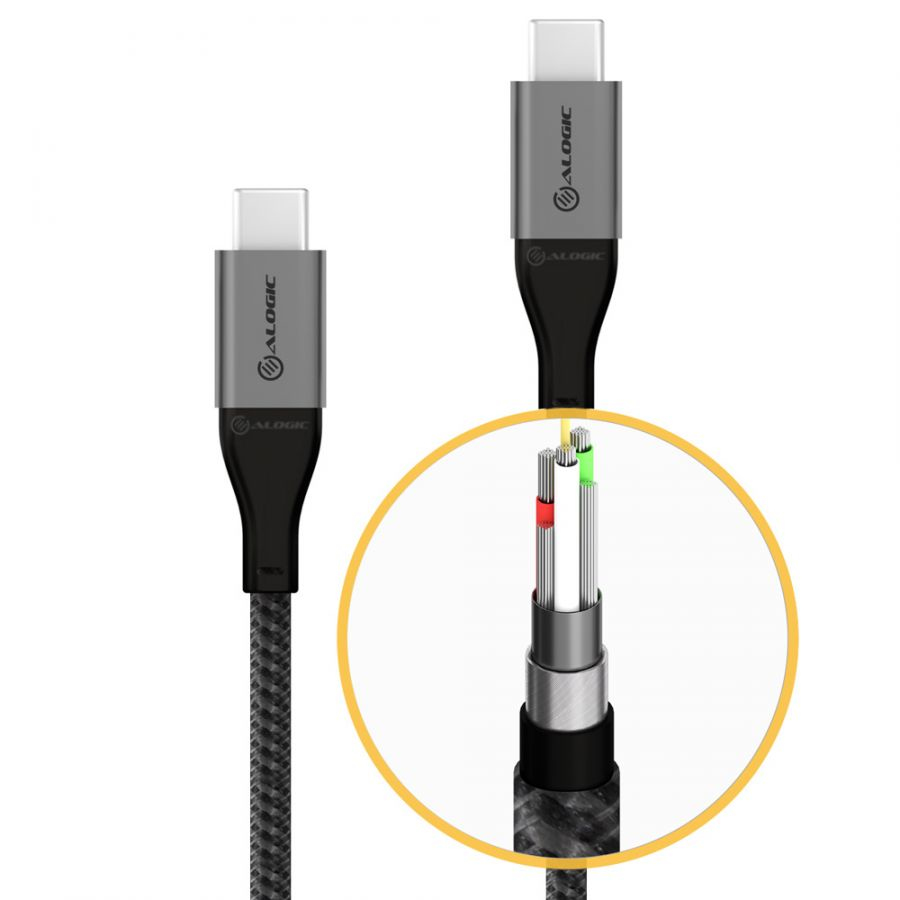 ALOGIC ULCC203-SGR cble USB 3 m USB 2.0 USB C Gris