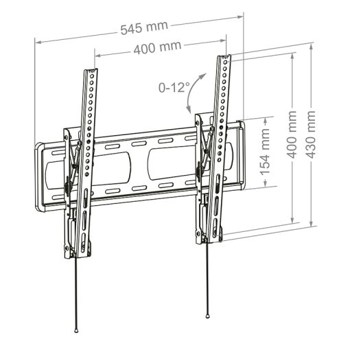 Hagor BL Tilt 400 124.5 cm (49) Black