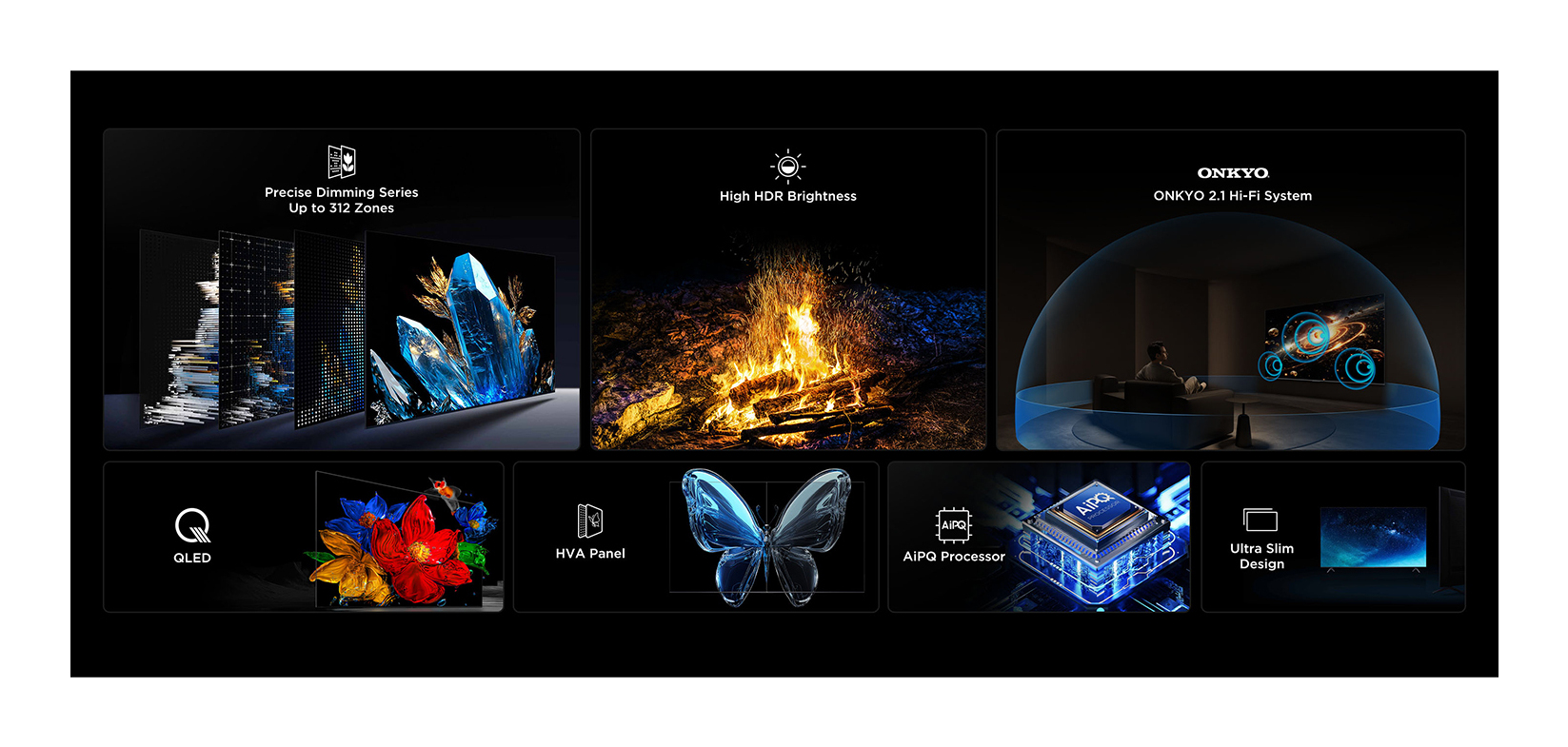 TCL C69KS 65C69KS TV 65 4K Ultra HD Smart Wi-Fi Metallic - Flachbildschirm (TFT/LCD) - 165,1 cm