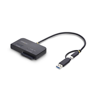 StarTech.com Adaptateur USB-C/USB-A vers M.2 NVMe et SATA 2,5/3,5, 10 Gbps, Lecteur de Disque dur SSD Externe Sans Outil, B+M/M-Key
