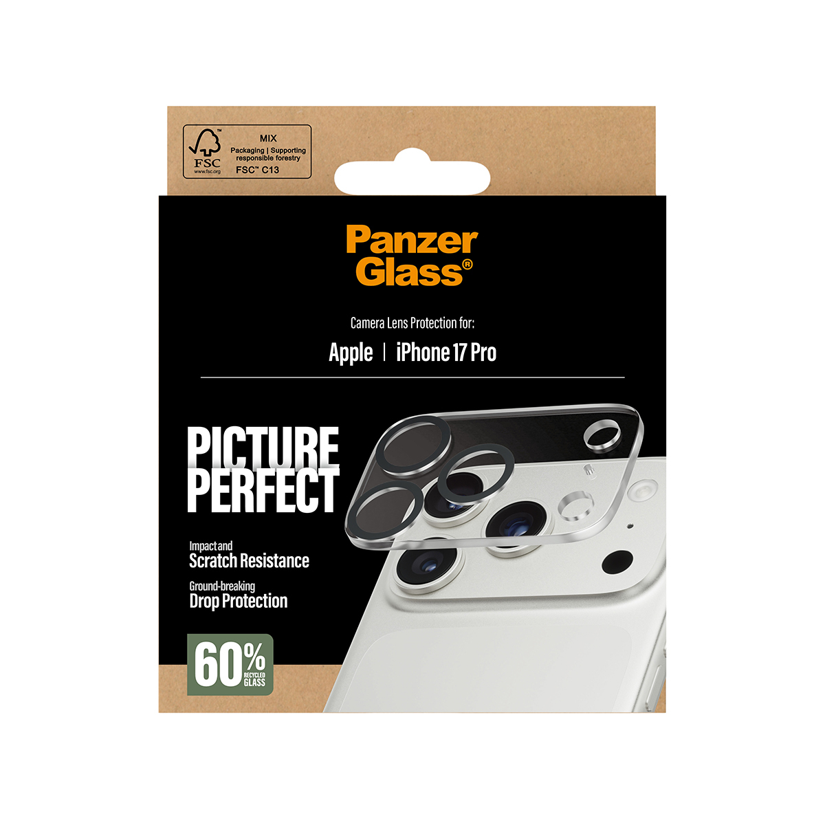 PanzerGlass � PicturePerfect Camera Lens Protector iPhone 17 Pro Pellicola proteggischermo trasparente Apple 1 pz