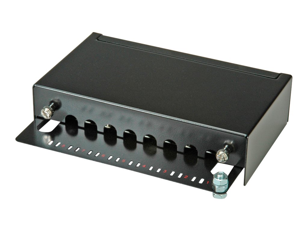 ROLINE Cat.5e Wall Mount Patch Panel, 8 Ports, STP black