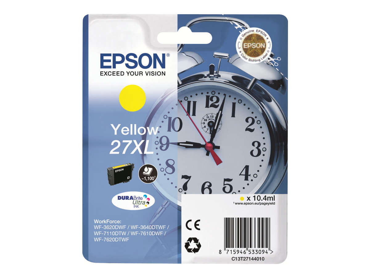 Epson Alarm clock 27XL DURABrite Ultra ink cartridge 1 pc(s) Original Yellow