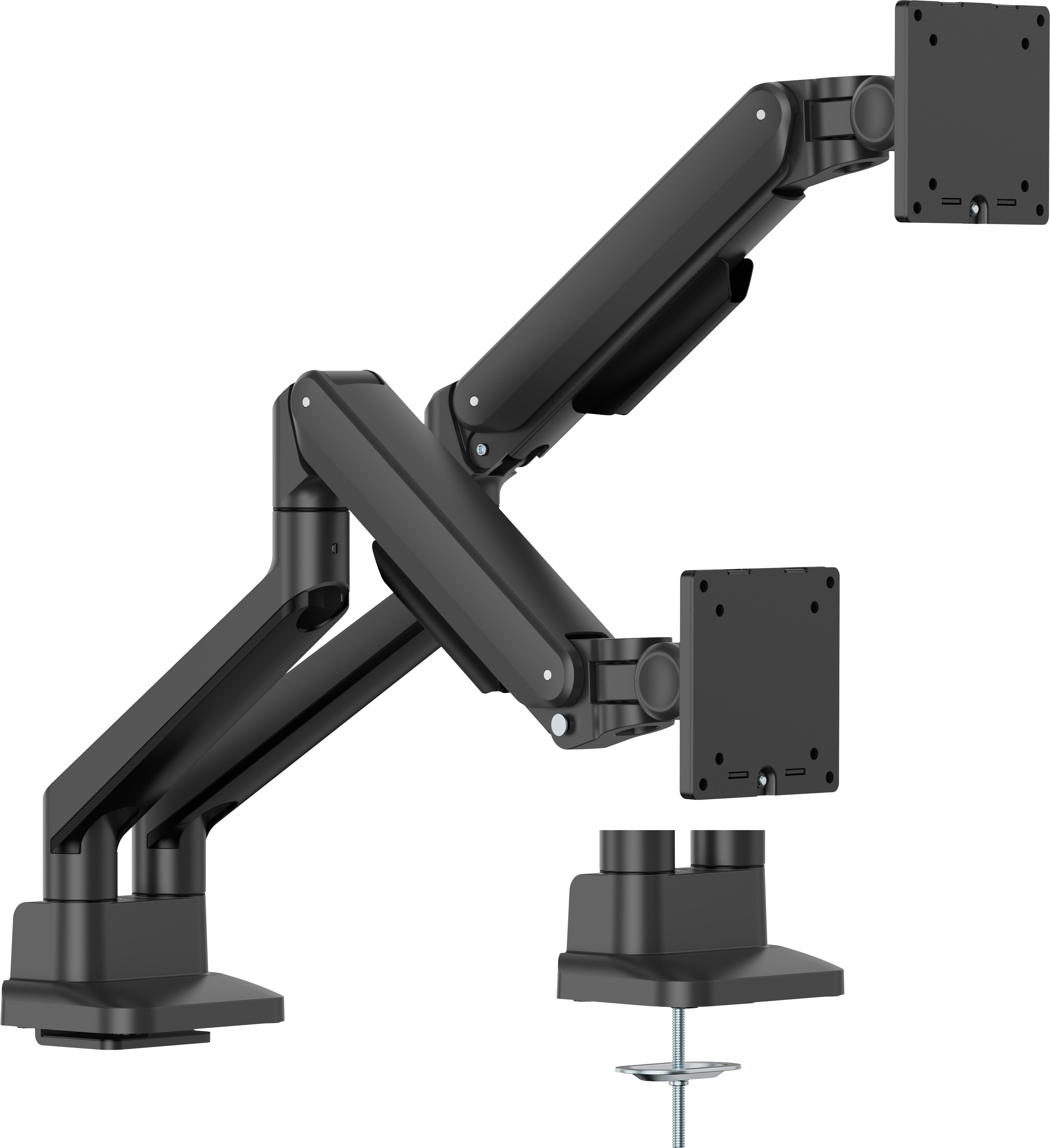 Iiyama Stylish flexible deskmount for dual monitor with mechanical spring monitors up