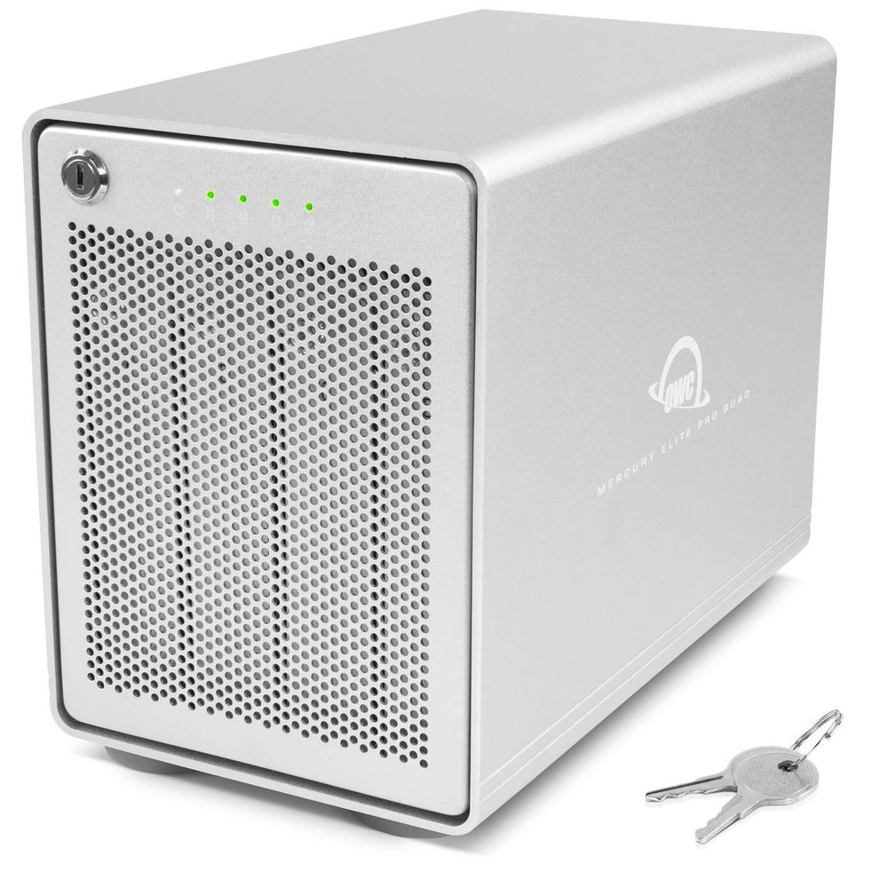 OWC Mercury Elite Pro Quad - HDD-Gehuse - 2.5/3.5 Zoll - Serial ATA III - USB Konnektivitt - Silber