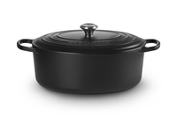 Le Creuset Signature Brter Gusseisen 35 cm oval - schwarz