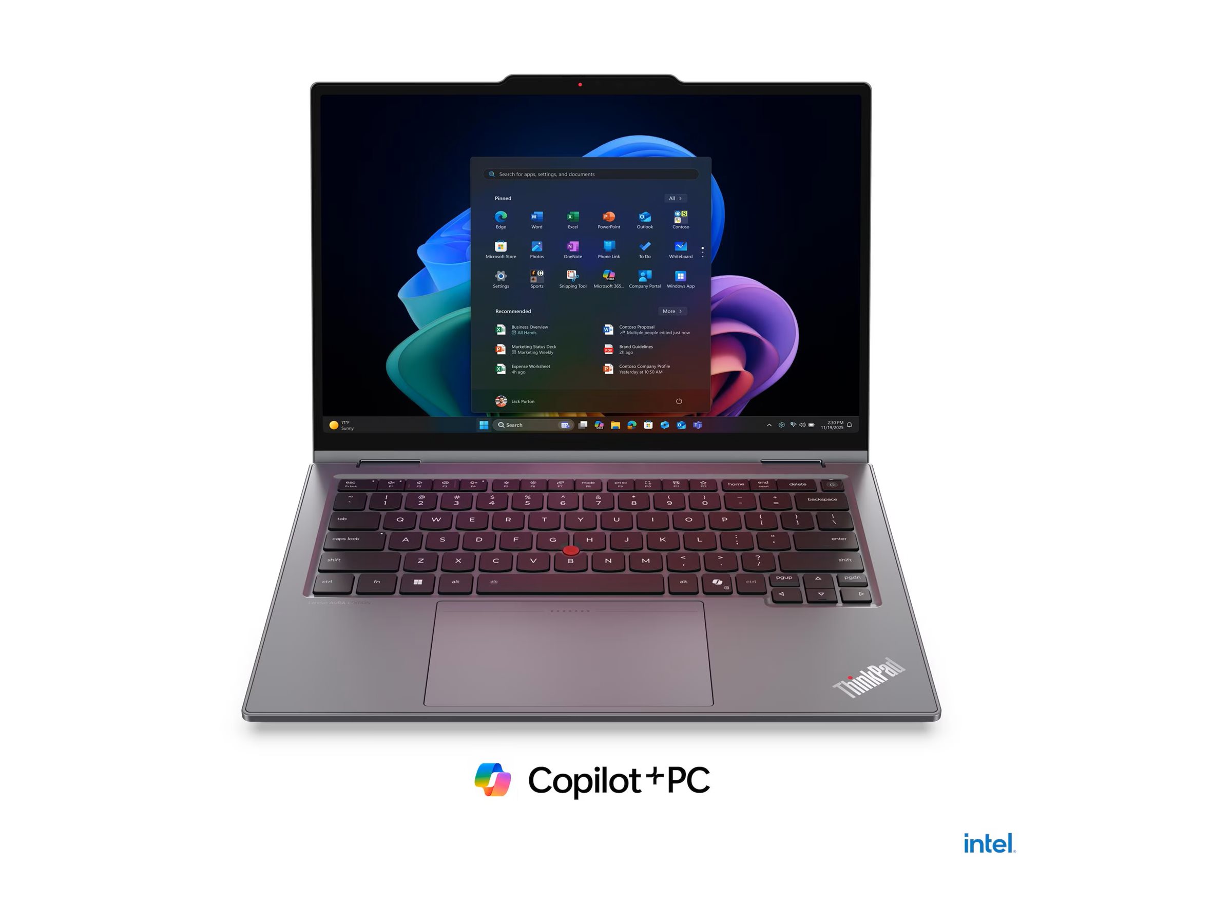 Lenovo ThinkPad X1 2-in-1 Gen 11 21V9 - Aura Edition - Flip-Design - Intel Core Ultra 7 355 / 2.3 GHz - Evo - Win 11 Pro - Intel Graphics - 32 GB RAM - 1 TB SSD TCG Opal Encryption 2, NVMe - 35.6 cm (14)