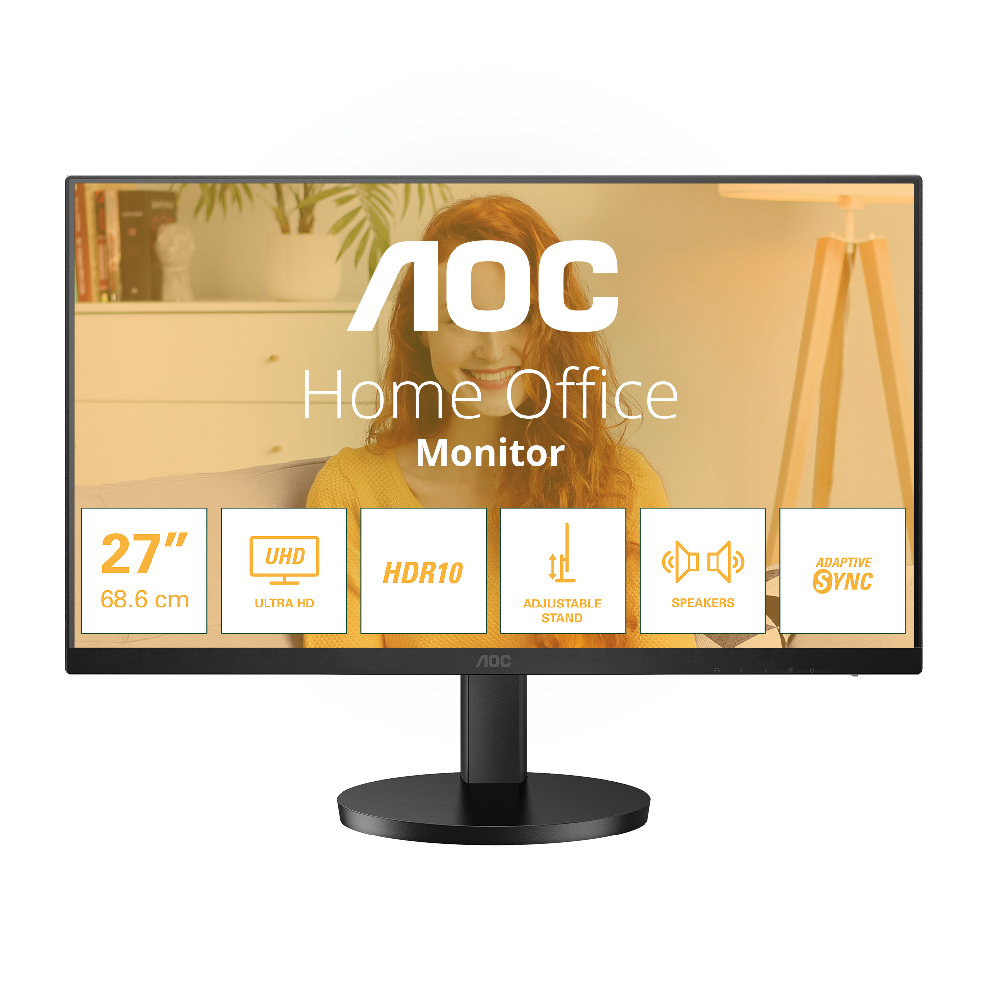 AOC U27B3AF computer monitor 68.6 cm (27) 3840 x 2160 pixels 4K Ultra HD LED Black
