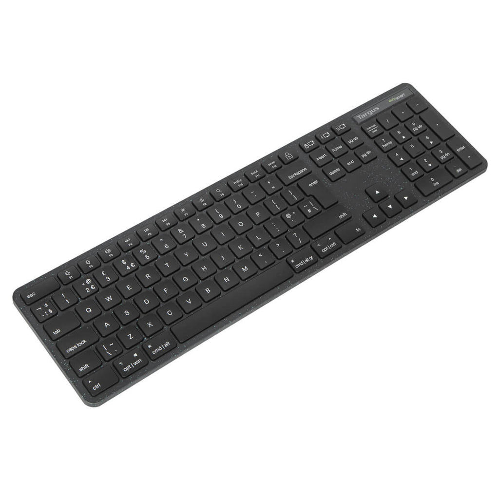 Targus EcoSmart AKB873UK keyboard Universal RF Wireless + Bluetooth QWERTY UK English Black