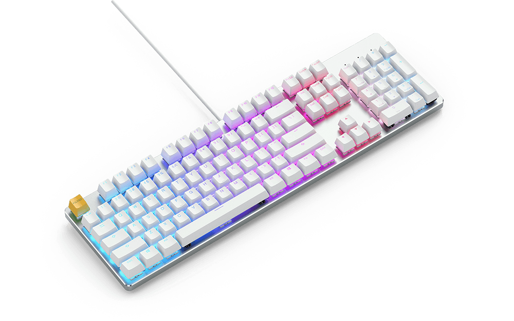 Glorious PC Gaming Race GMMK teclado USB QWERTY Internacional de EE.UU. Plata, Blanco