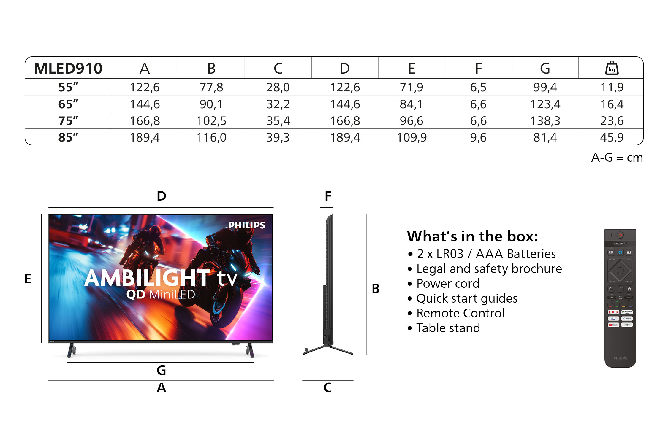 Philips 75MLED910 - 189 cm (75) Diagonalklasse LCD-TV mit LED-Hintergrundbeleuchtung - QLED - Smart TV - TITAN OS - 4K UHD (2160p)
