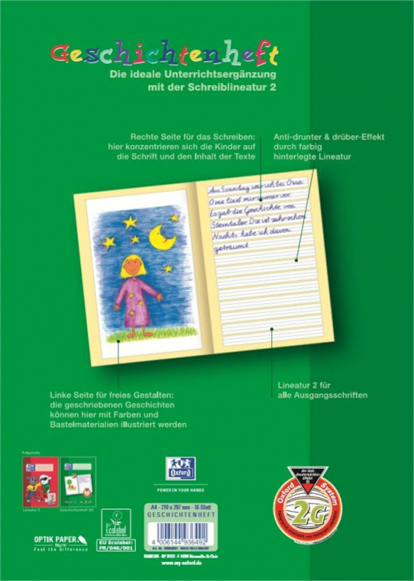 Oxford 100050092 cuaderno y block A4 Verde