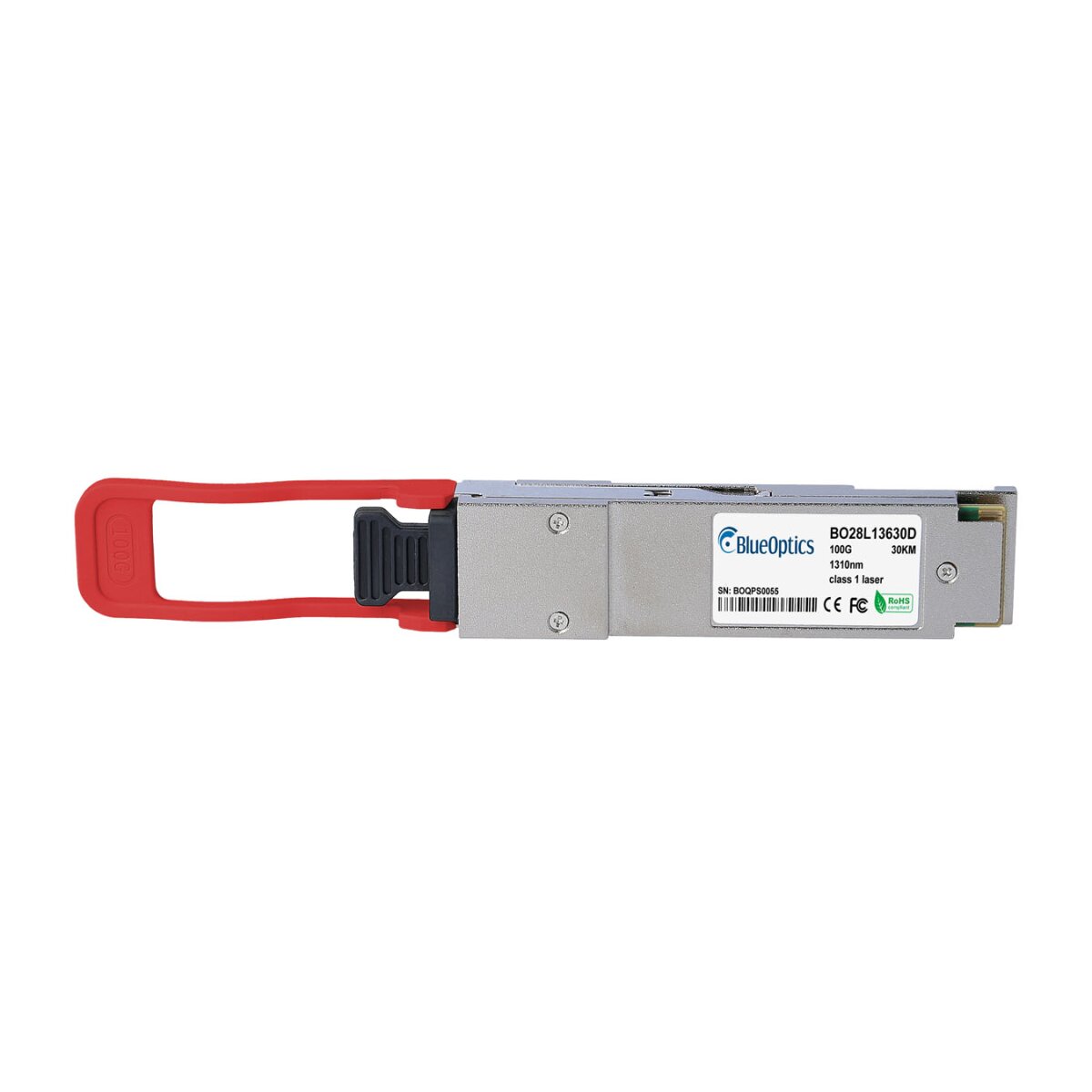 BlueOptics Extreme Networks EQPT1H4ER4ECL1LT BlueOptics BO28L13630D QSFP28 Transceiver, 100GBASE-ER4L, Singlemode Fiber, 1310nm, 30KM