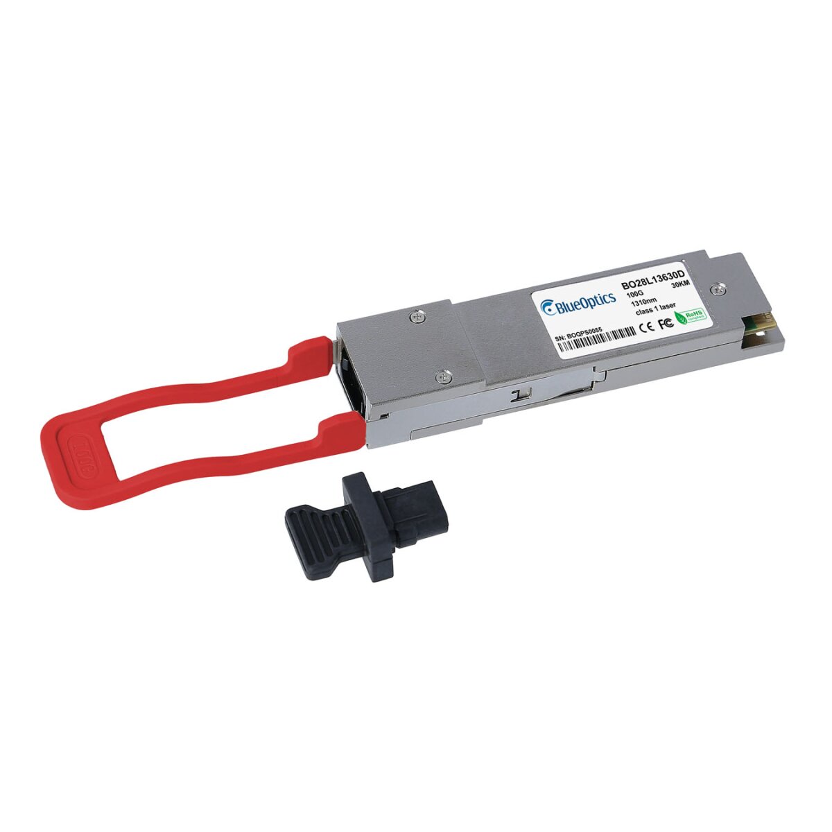 BlueOptics Extreme Networks EQPT1H4ER4ECL1LT BlueOptics BO28L13630D QSFP28 Transceiver, 100GBASE-ER4L, Singlemode Fiber, 1310nm, 30KM