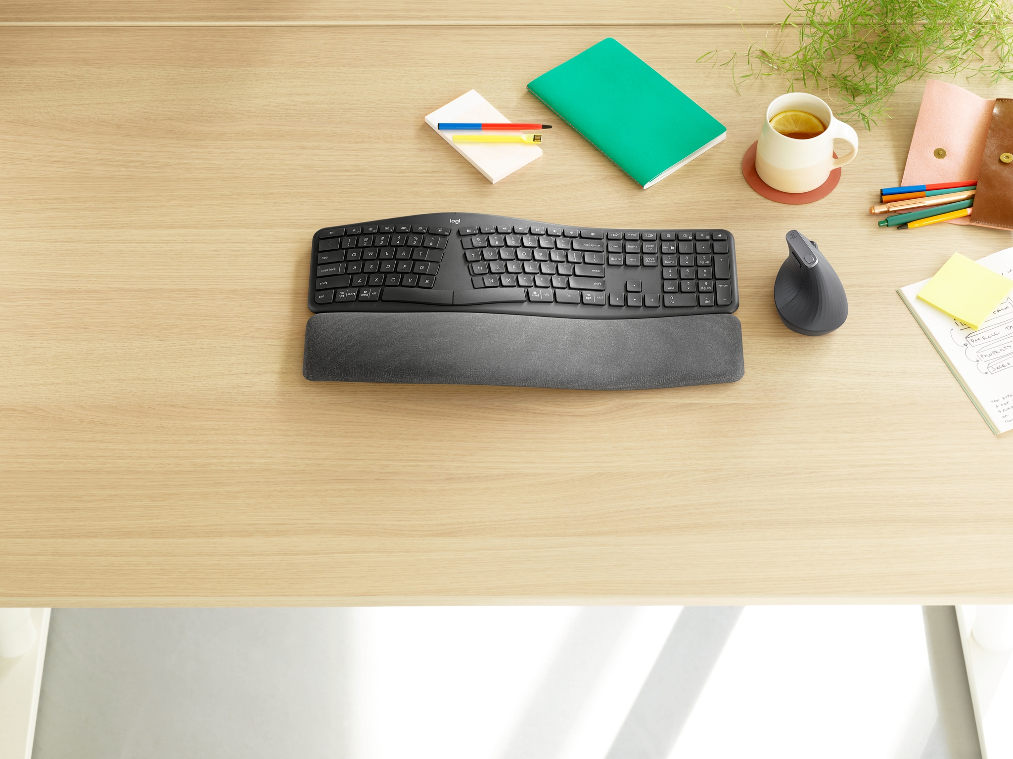 Logitech Ergo K860 for Business teclado RF Wireless + Bluetooth Ingl�s internacional Grafito
