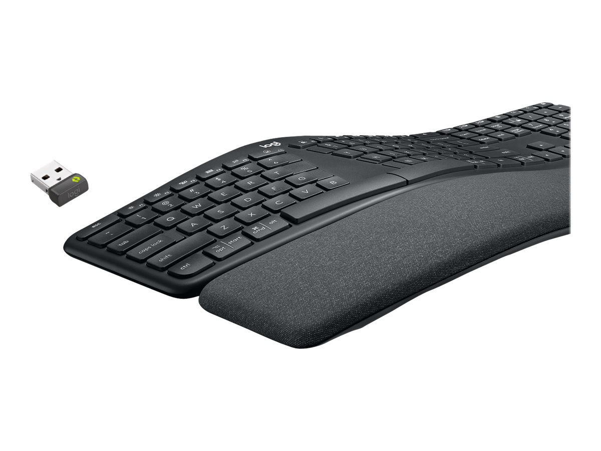 Logitech Ergo K860 for Business teclado RF Wireless + Bluetooth Ingl�s internacional Grafito