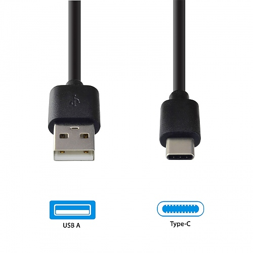 Emporia DATA-TC-GNG-B cavo USB 1 m USB A USB C Nero