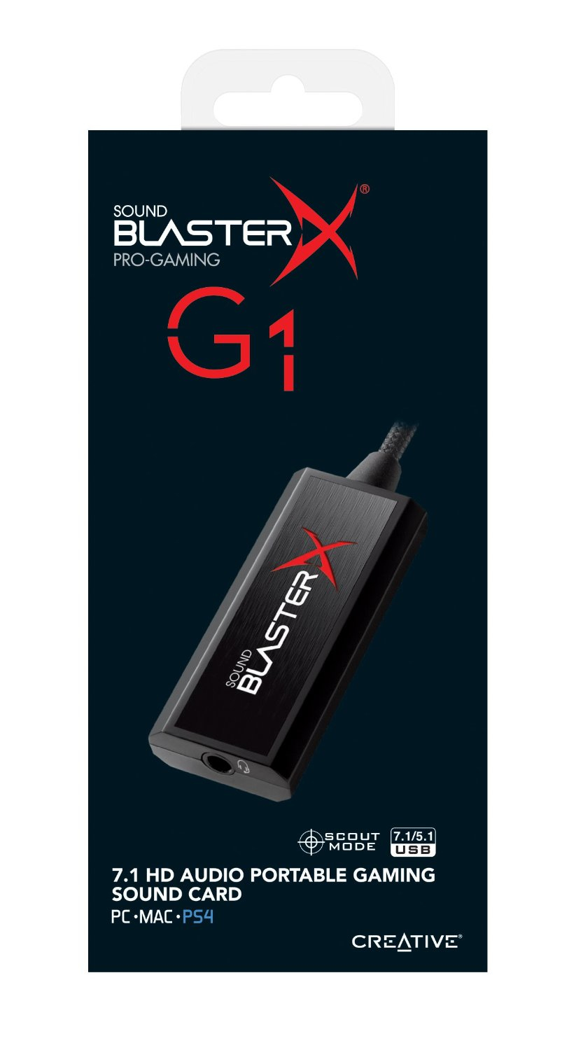  Creative Sound BlasterX G1 7.1 Portable HD Gaming USB DAC and  Sound Card (70SB171000000) : Electronics