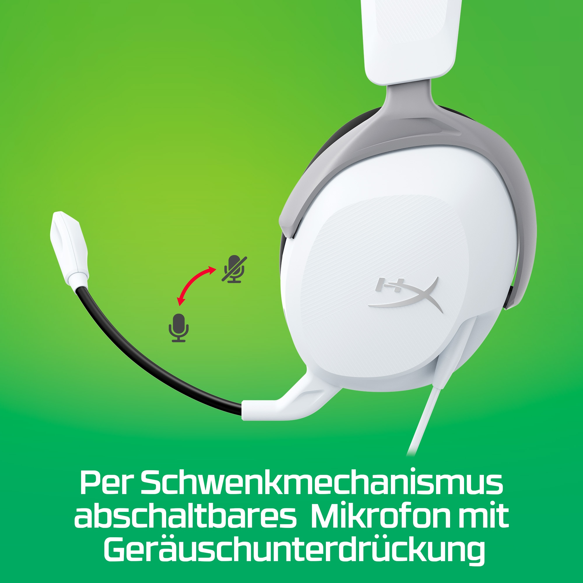 HP CloudX Stinger 2 Core Gaming-Headsets Xbox wei� - Kabelgebunden - Gaming - 10 - 25000 Hz - 275 g - Kopfh�rer - Wei�