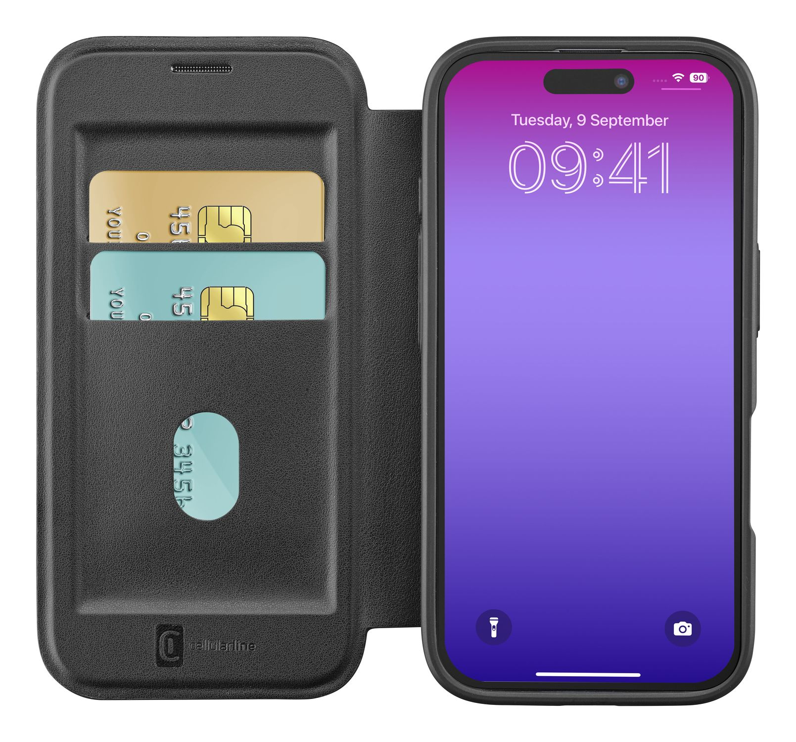 Cellularline Book Case Daily MAG iPhone 17 Pro Black