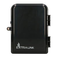 Extralink Fiberoptik-Klemmenkasten Eliza V2 16-Kern - schwarz - Mittelfeld - Schwarz - Acrylnitril-Butadien-Styrol (ABS)