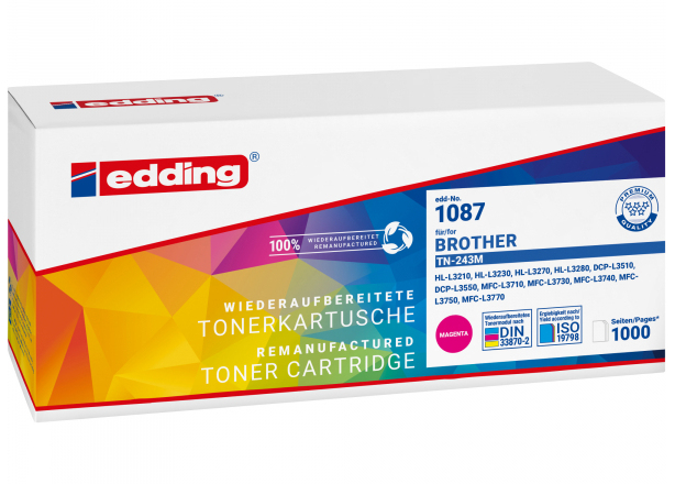EDDING EDD-1087 magenta Toner kompatibel zu brother TN-243M - Kompatibel - Tonereinheit