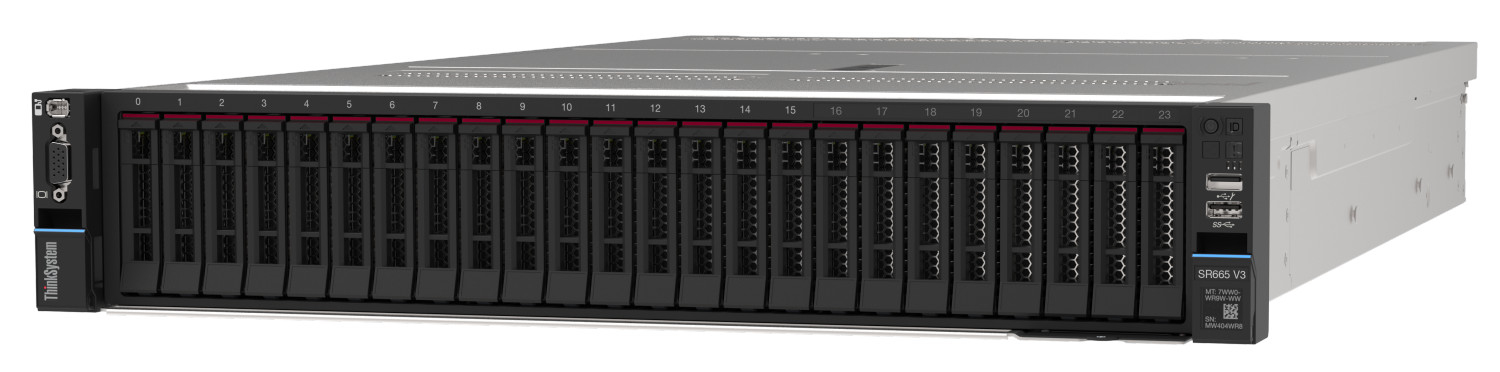 Lenovo ThinkSystem SR665 V3 serveur Rack (2 U) AMD EPYC 9135 3,65 GHz 32 Go DDR5-SDRAM 750 W