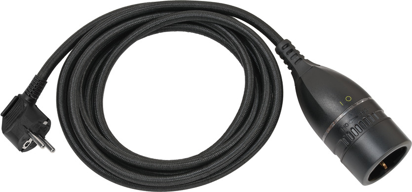 Brennenstuhl 1161830010 c�ble �lectrique Noir 3 m Prise dalimentation type E+F Prise dalimentation type F