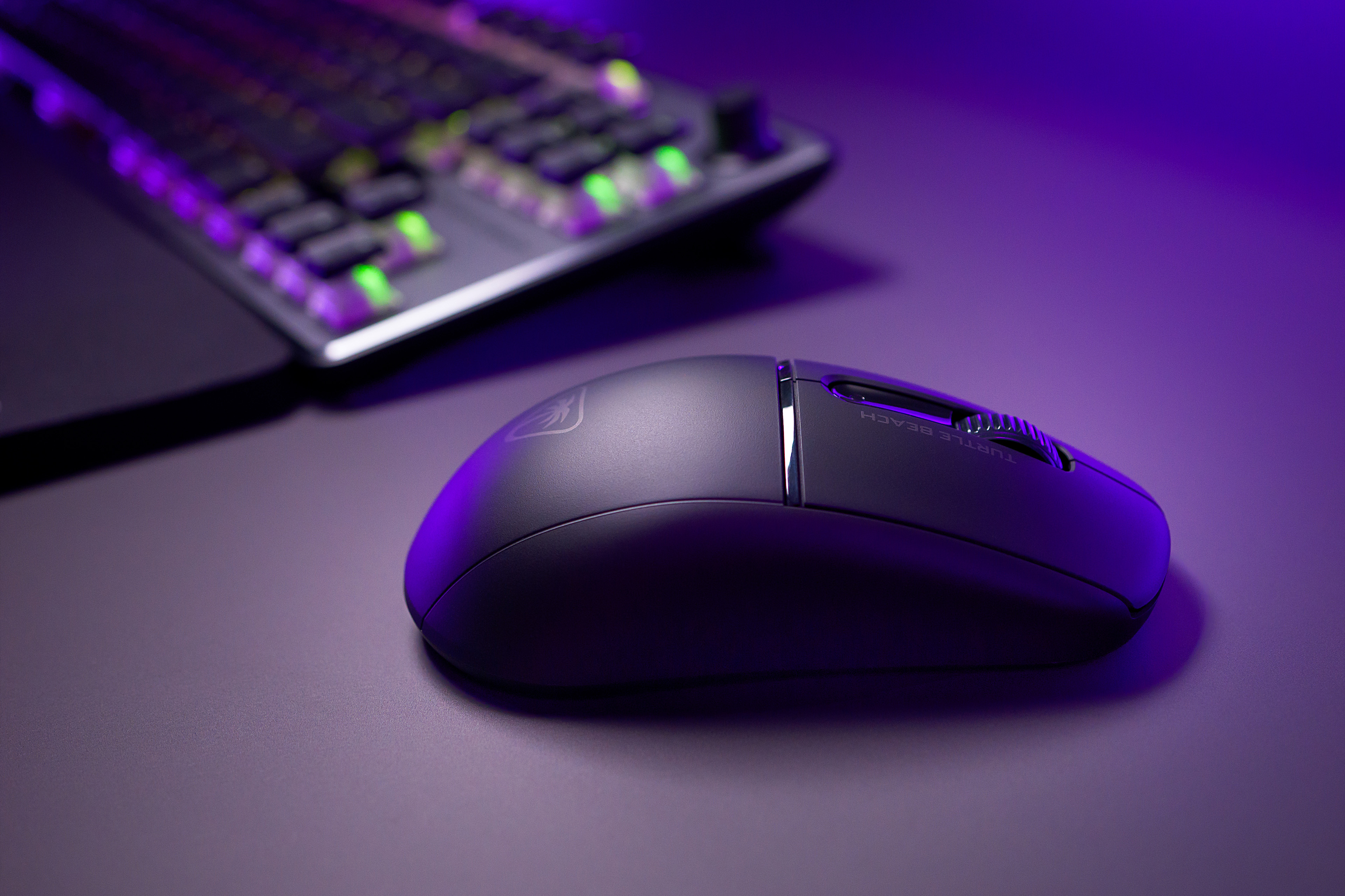 Turtle Beach Burst II Air - Souris gaming sans fil 2,4 GHz : ultralgre avec 47 g, touches optiques, symtrique, capteur optique 26 000 PPP, Bluetooth, autonomie 120 heures, cble USB-C Noir