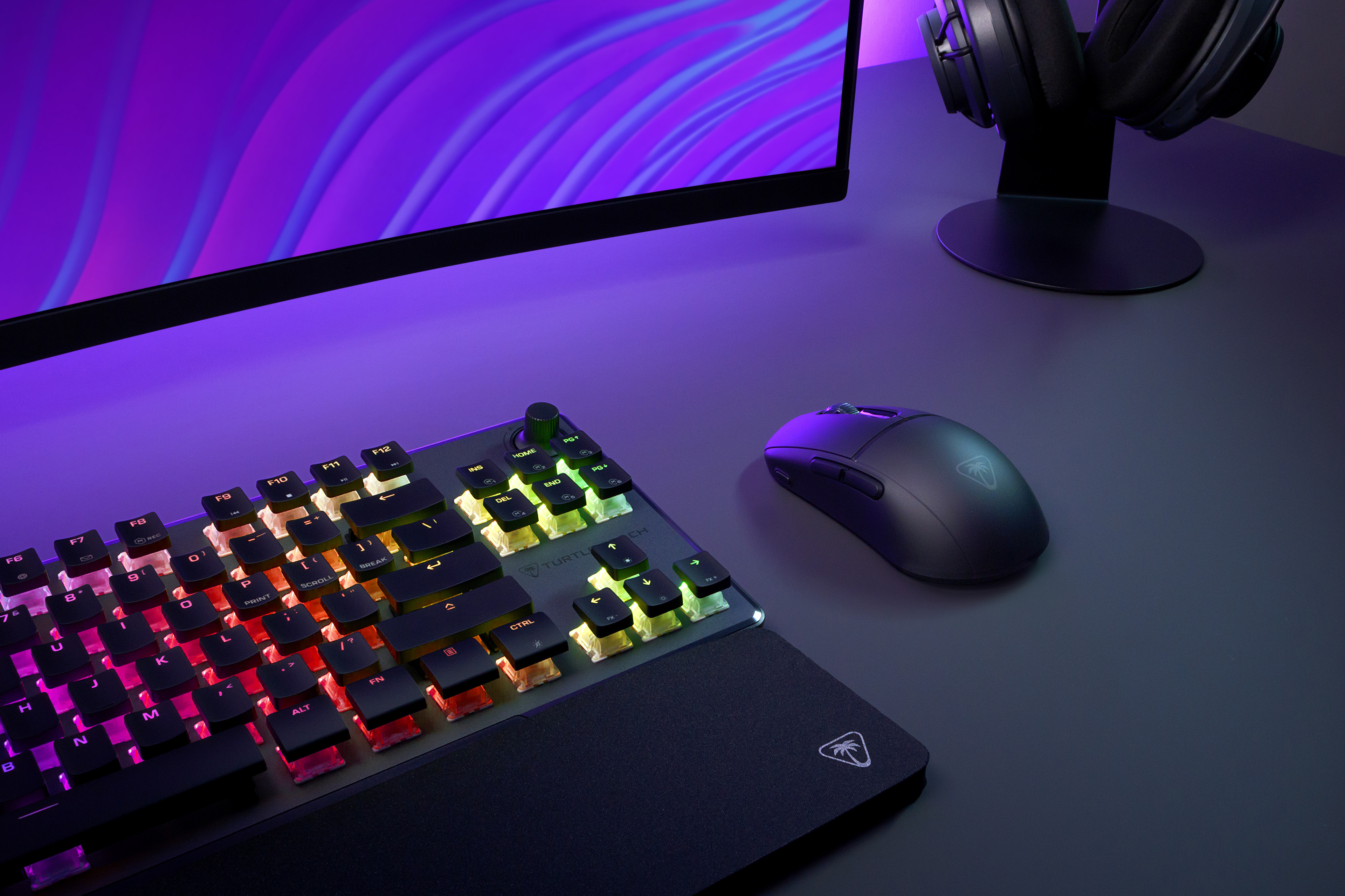 Turtle Beach Burst II Air - Souris gaming sans fil 2,4 GHz : ultralgre avec 47 g, touches optiques, symtrique, capteur optique 26 000 PPP, Bluetooth, autonomie 120 heures, cble USB-C Noir