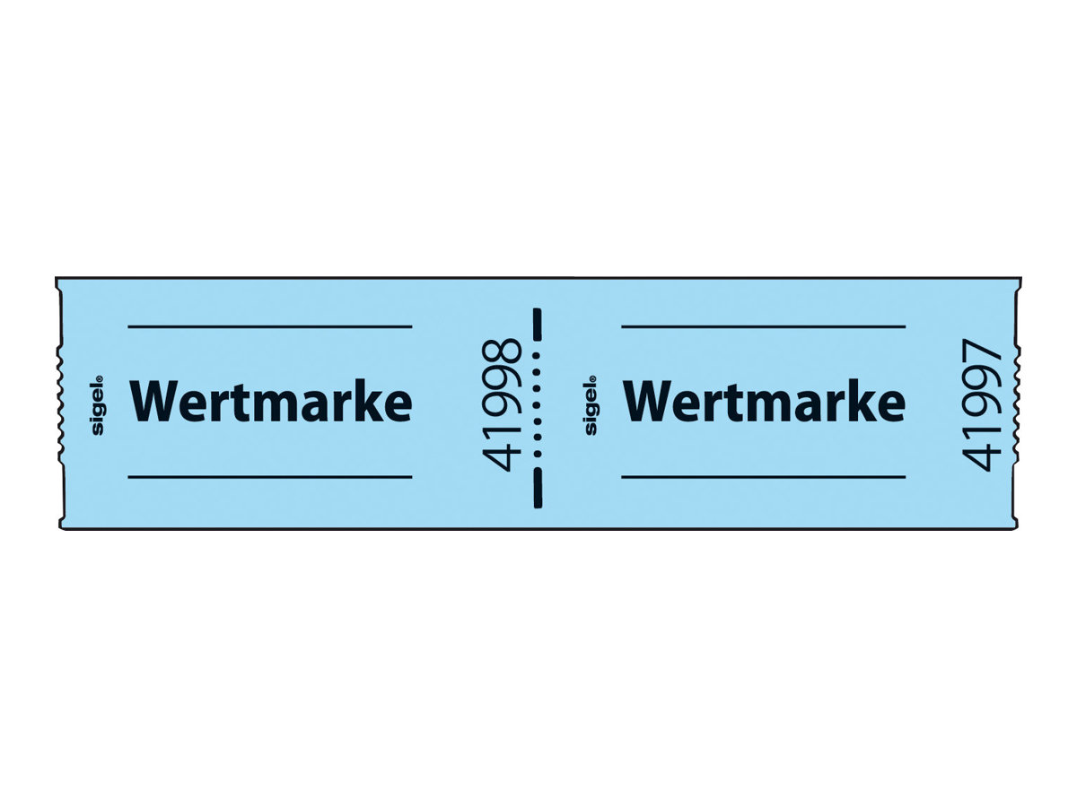 Sigel Gekennzeichnete Gutscheinrolle - Wertmarke