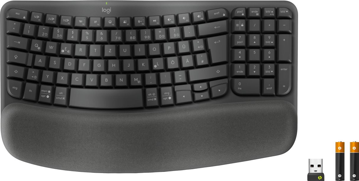 Logitech Wave Keys for Business - GRAPHITE - DEU - 2.4GHZ/BT - N/A - CENTRAL-419