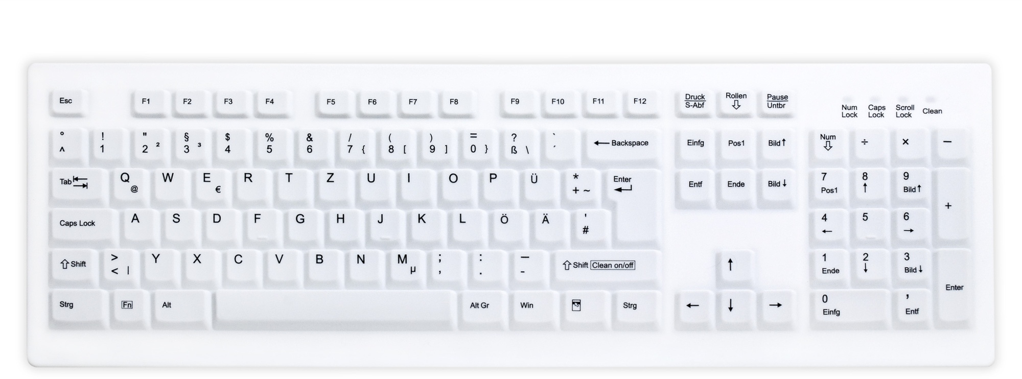 Active Key AK-C8100 tastiera RF Wireless QWERTZ Svizzere Bianco