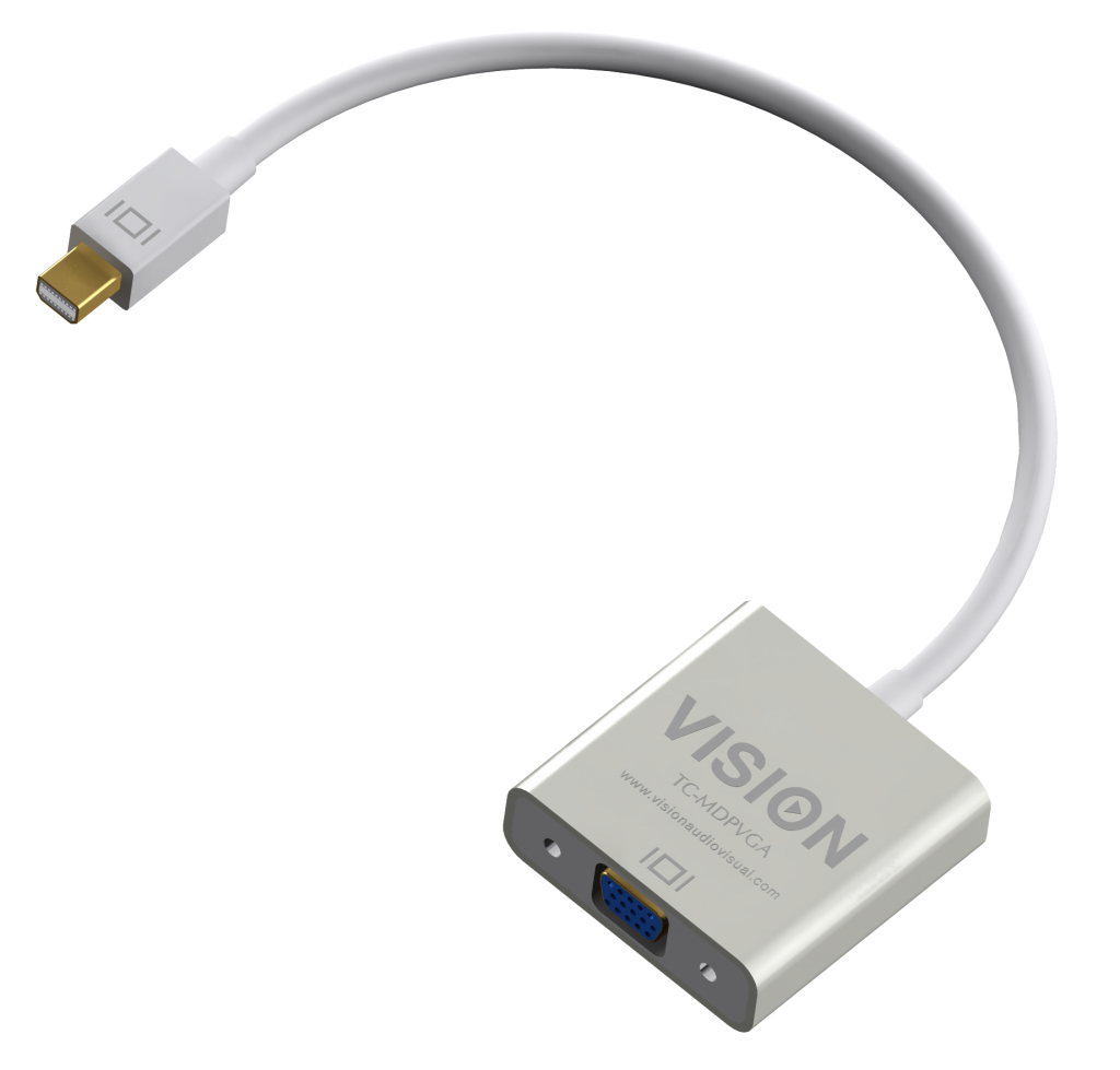 Vision TC-MDPVGA - 0,220 m - Mini DisplayPort - VGA (D-Sub) - Mnnlich - Weiblich - 1920 x 1080 Pixel