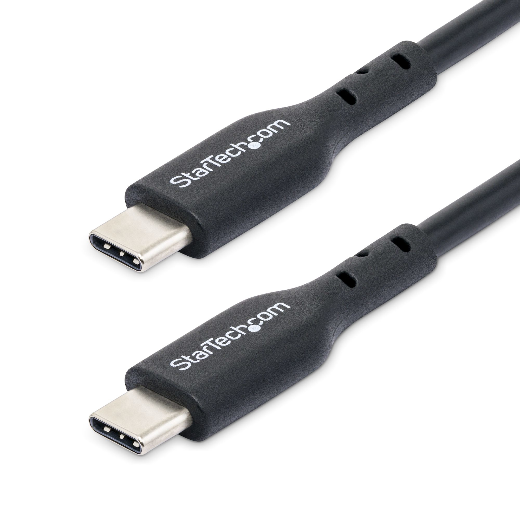 StarTech.com 1m (3.3ft) USB-C Charging Cable 2-Pack, USB C Cable, USB 2.0 Type-C Laptop Charger Cord, 60W 3A Power Delivery, TPE Jacket, USB-C Data Transfer Cable, M/M