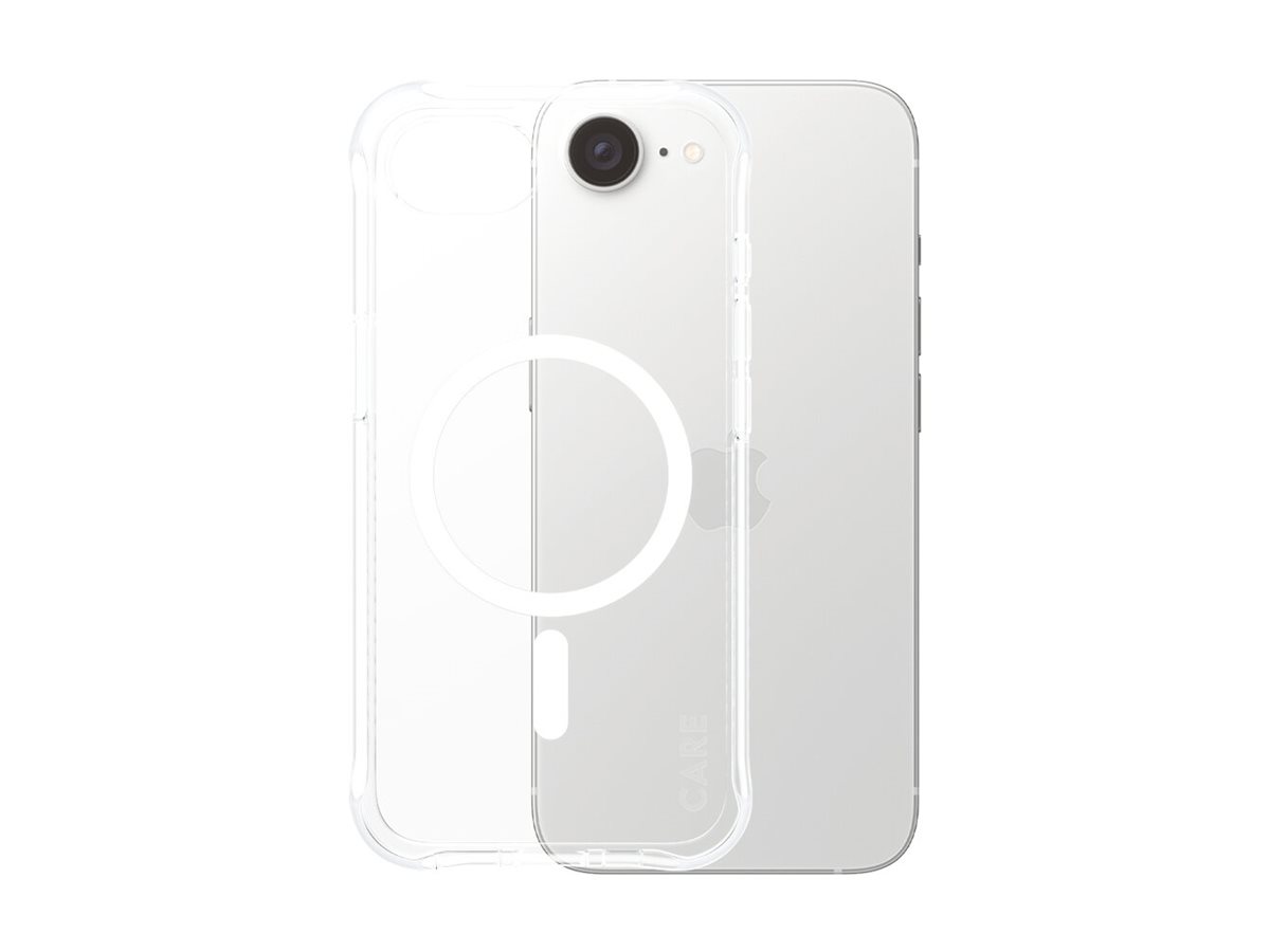PanzerGlass CARE by � Fashionable Case Samba Transparent w. White Qi Compatible iPhone 16e