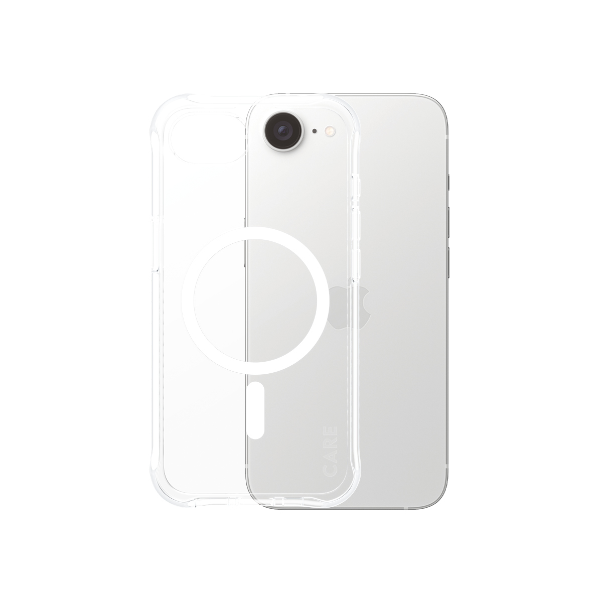 PanzerGlass CARE by � Fashionable Case Samba Transparent w. White Qi Compatible iPhone 16e